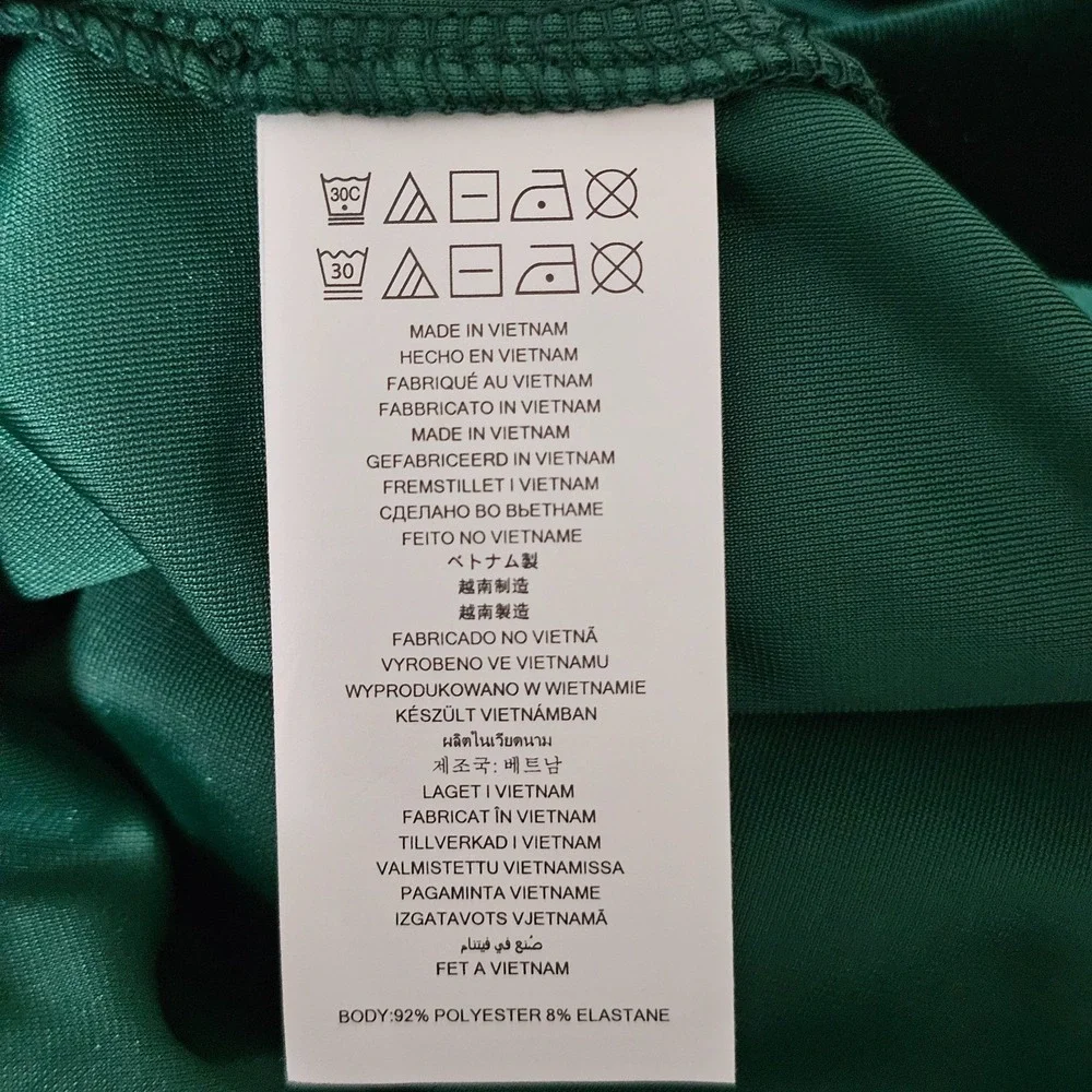 Michael Kors Dress Medium Green Midi Sleeveless Sheath Halter Front‎ Slit 1067